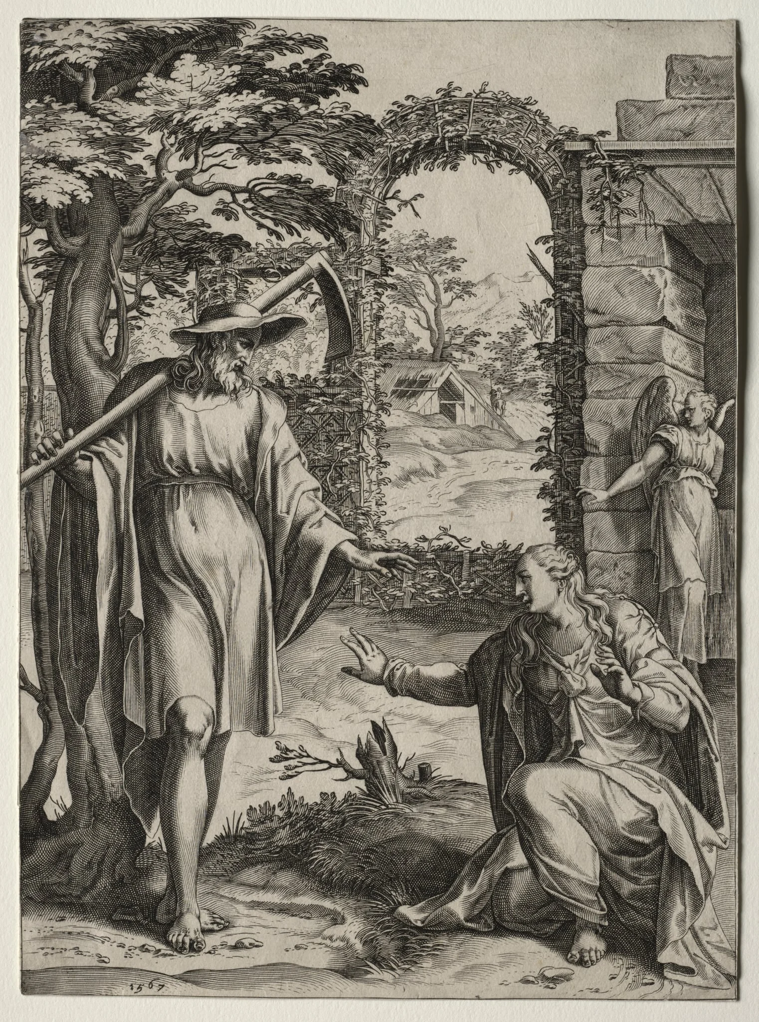 Christ Appearing to Mary Magdalen, detail