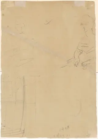 Figure Studies [verso], by Thomas Sully, graphite, 1815