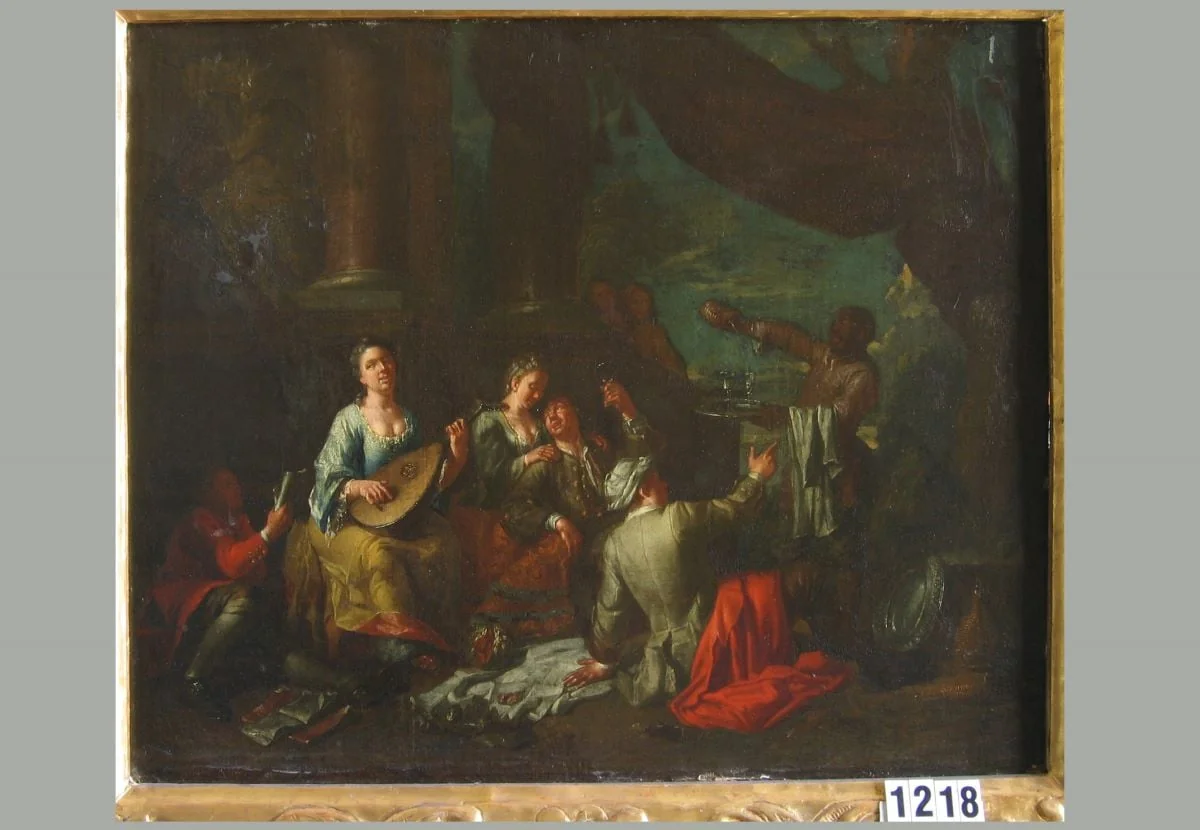 Petrecere (pandant: Petrecere cu dans), detail