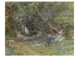 Under the Greenwood Tree, by Lionel Percy Smythe, watercolor, 1902