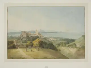 Lausanne, Switzerland, by W. Mackinnon, watercolor, 1798