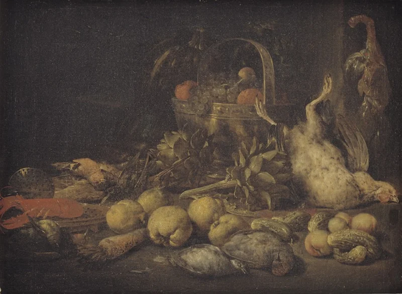 Still Life with Fruit and Birds, detail