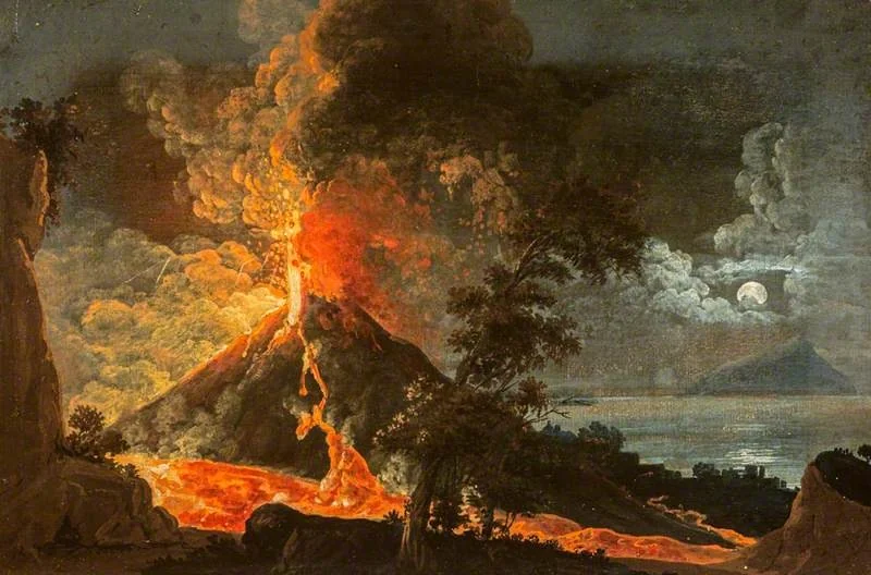 Eruption of Vesuvius, detail