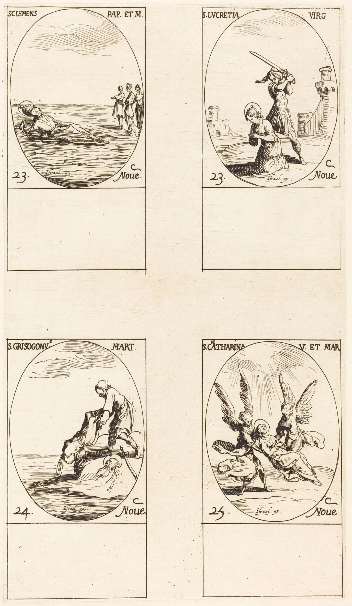St. Clement; St. Lucretia; St. Chrysogonus; St. Catharine, detail