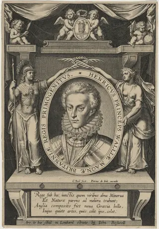 Henry Frederick, Prince of Wales, by Cornelis Boel, ink, 1598