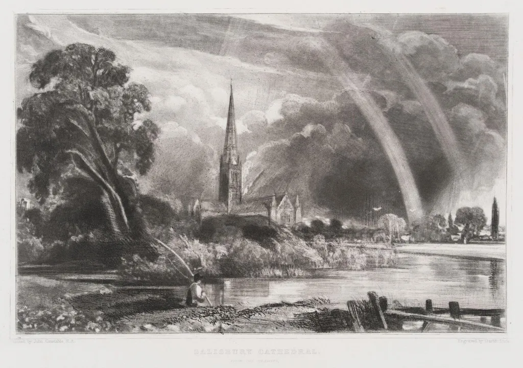 SALISBURY CATHEDRAL. FROM THE MEADOWS, by John Constable