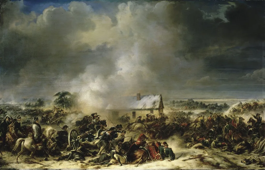 Battle of Hoff, February 6, 1807, by Jean-Charles Langlois, oil, 1849