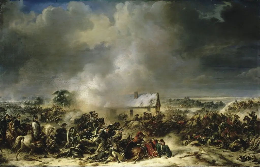 Battle of Hoff, February 6, 1807, by Jean-Charles Langlois, oil, 1849