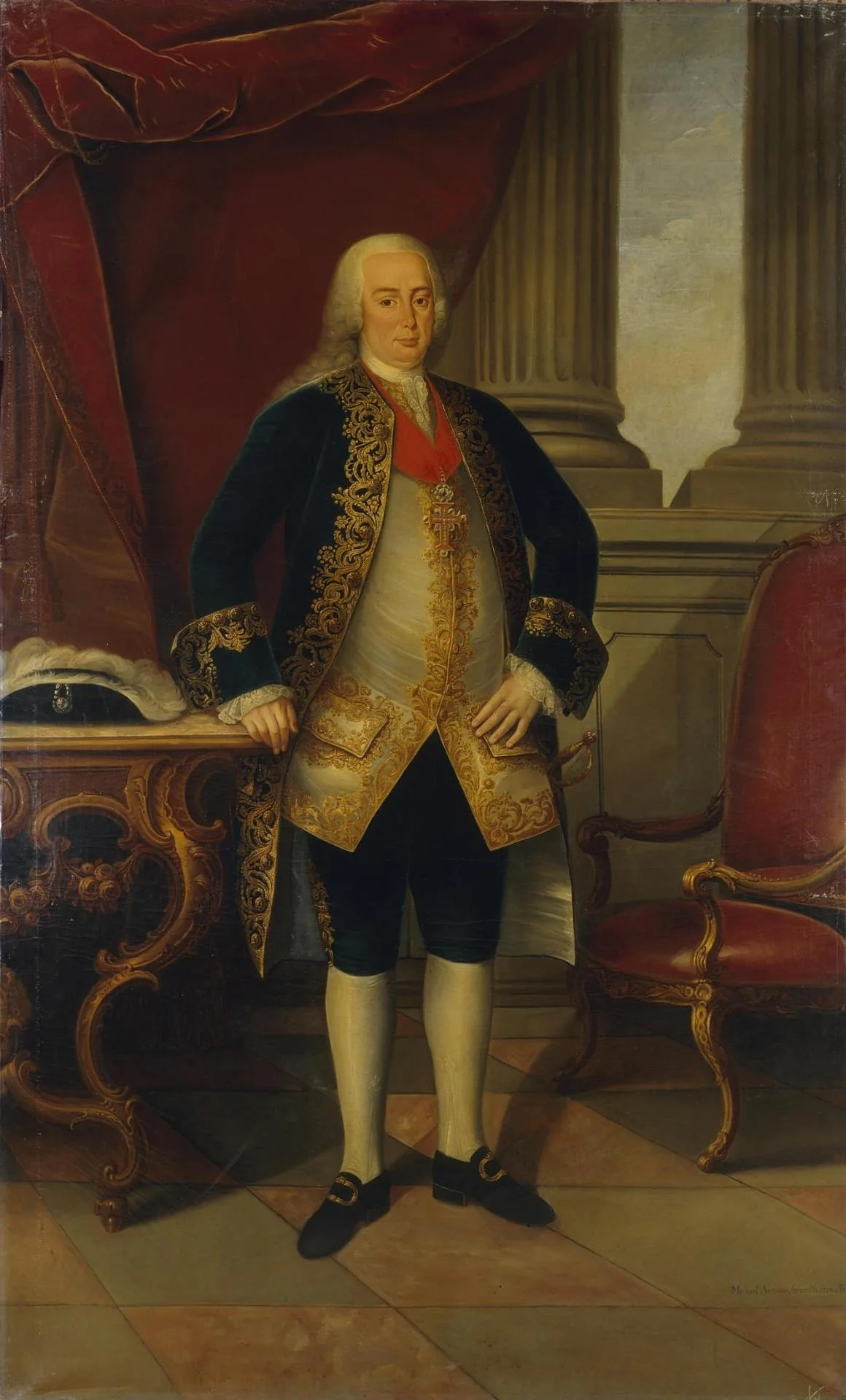 Portrait of Pedro, Prince of Brazil (1717-1786), detail