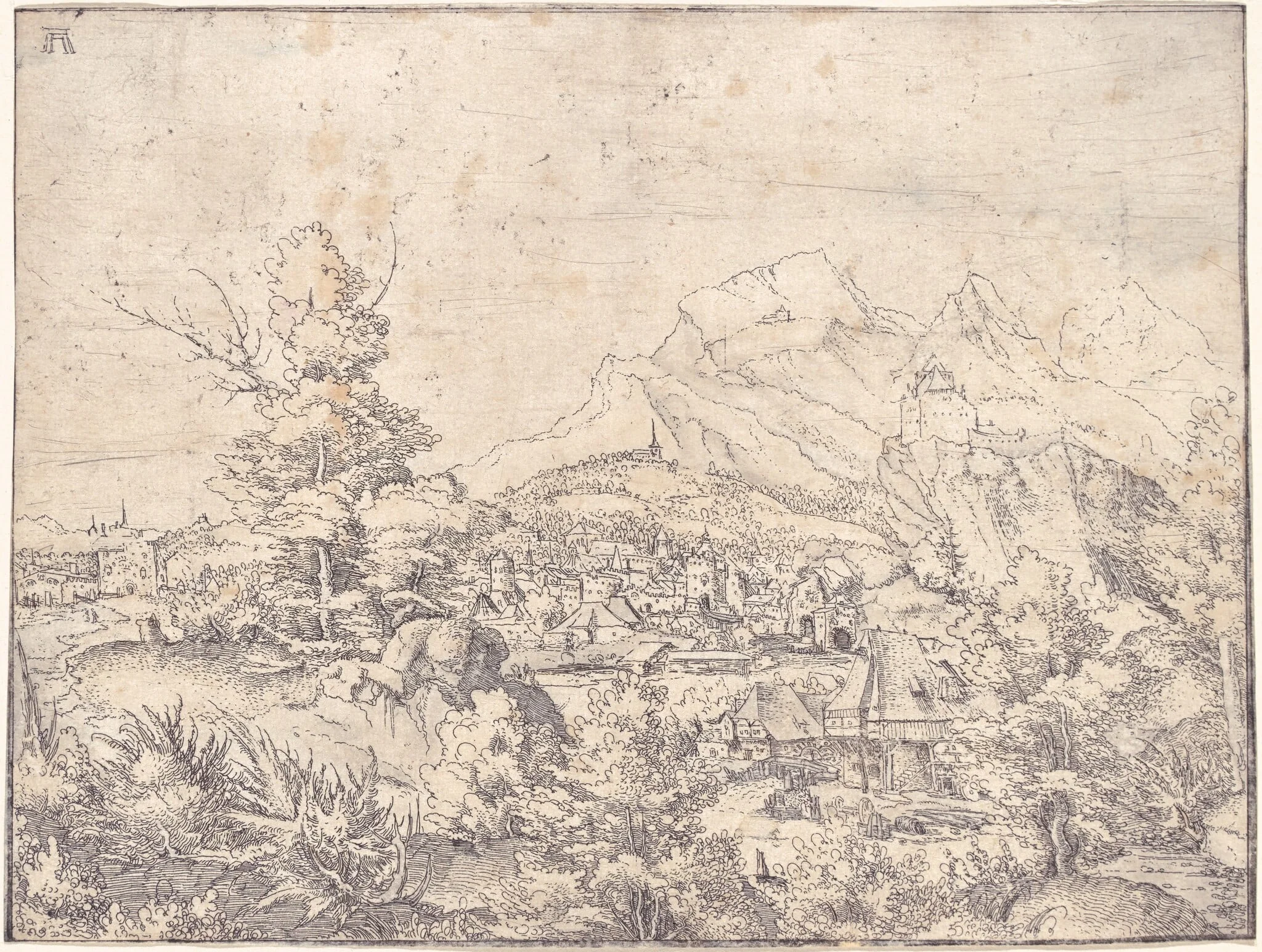 The Great Landscape with the Water Mill, detail