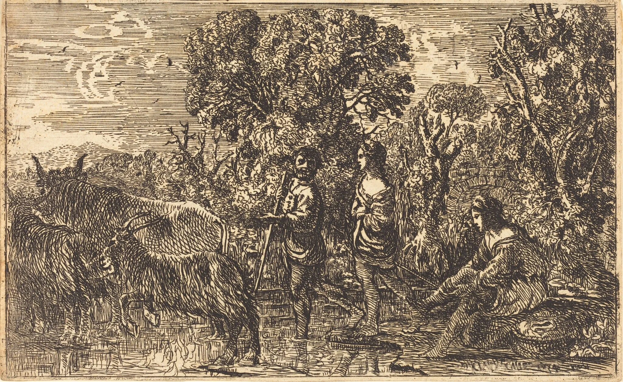 The Ford (Le passage du gué), detail