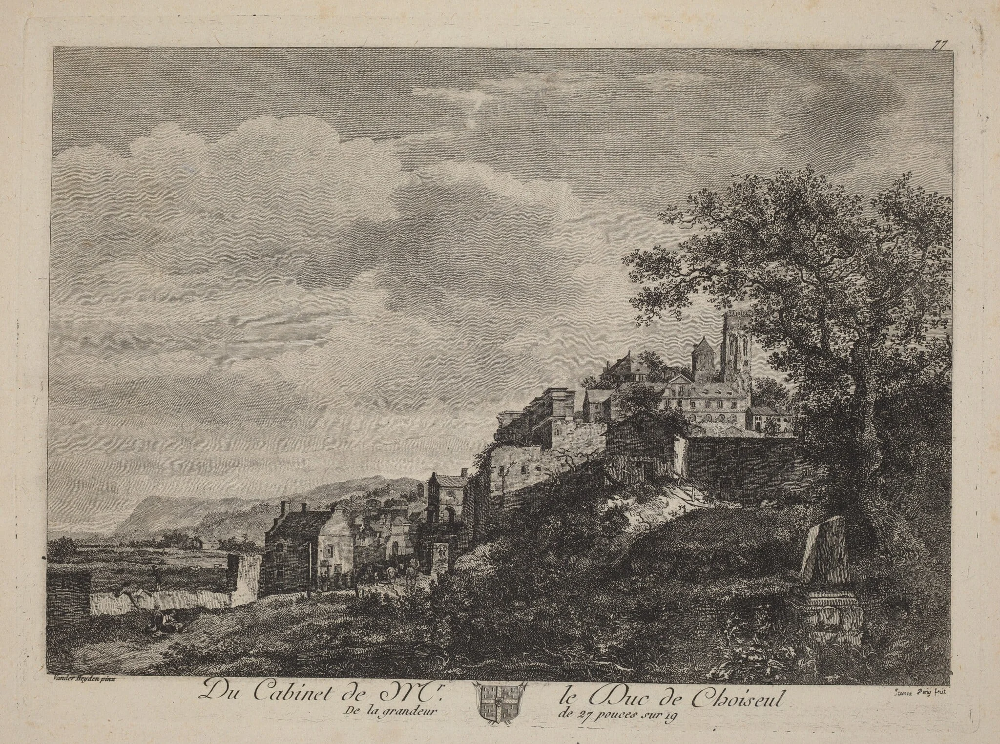 View of a Hilltown, detail