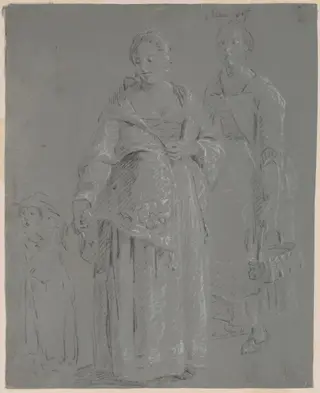 Three Figures, by Pierre-Jacques Volaire, 1750