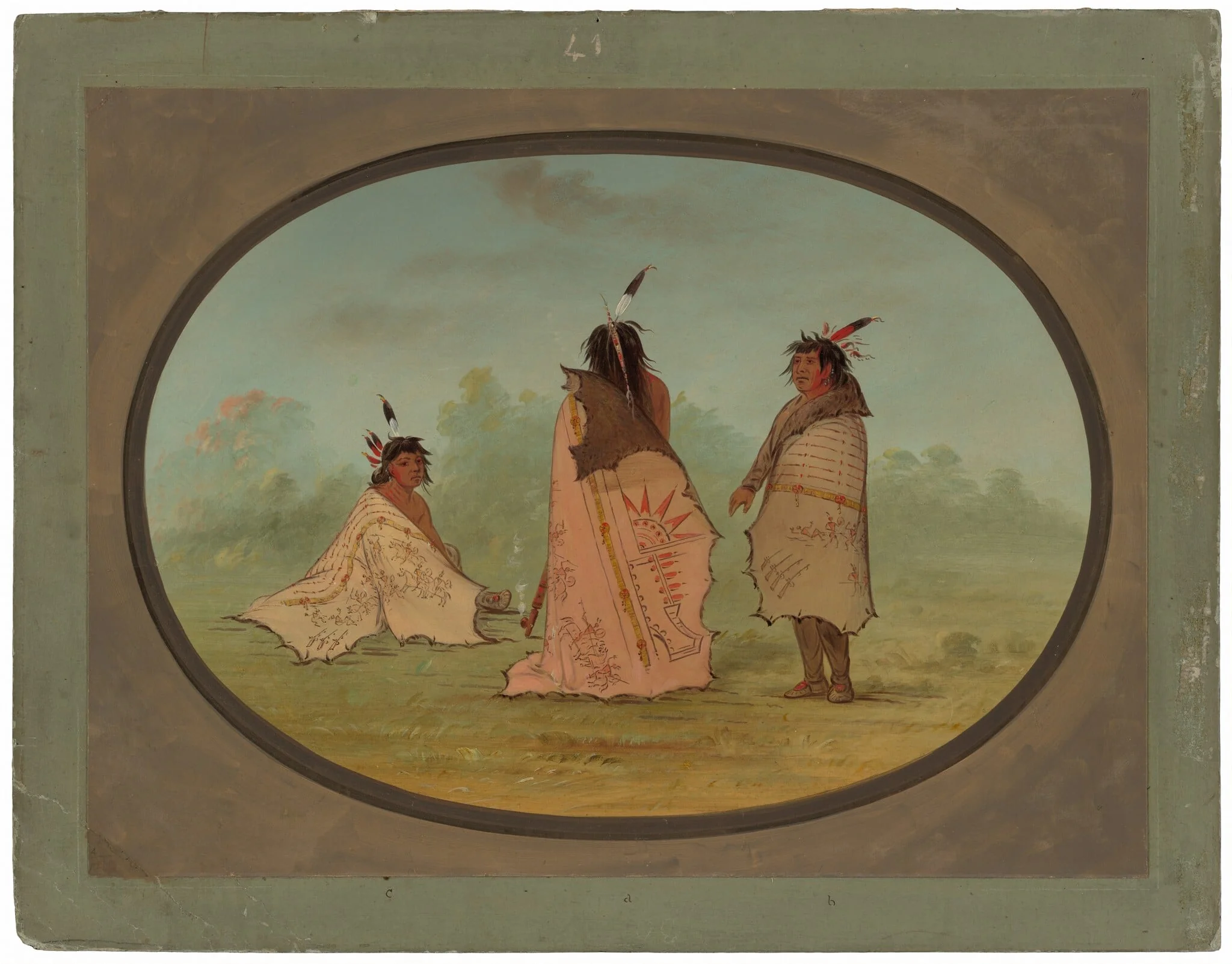 Three Blackfoot Men, detail