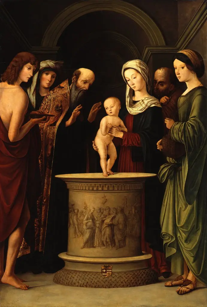 Presentation of Christ, by Lorenzo Costa, paint, 1493