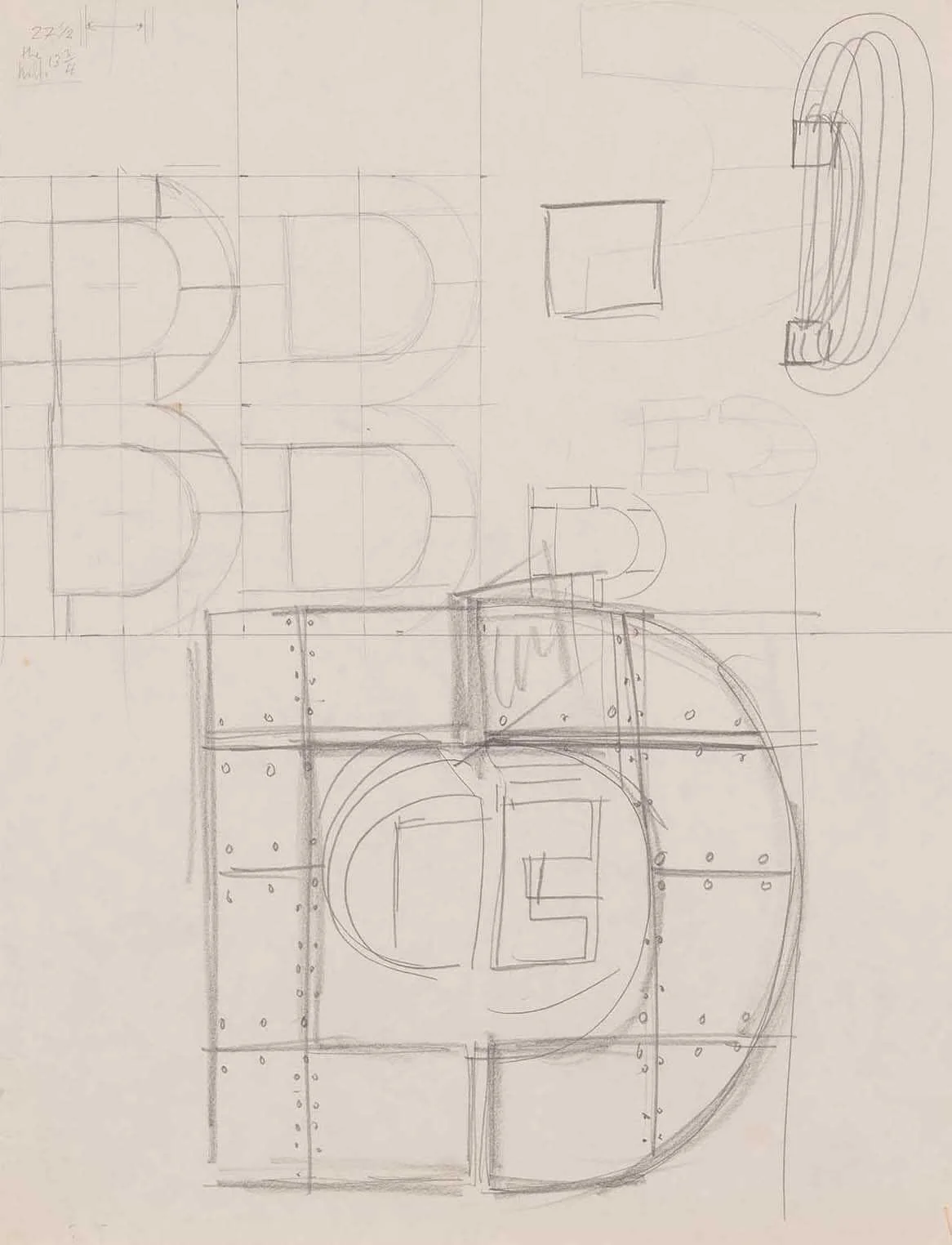 Σπουδή για το Γράμμα Β (V), detail