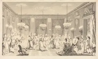 Le bal pare, by Antoine-Jean Duclos, ink, 1774