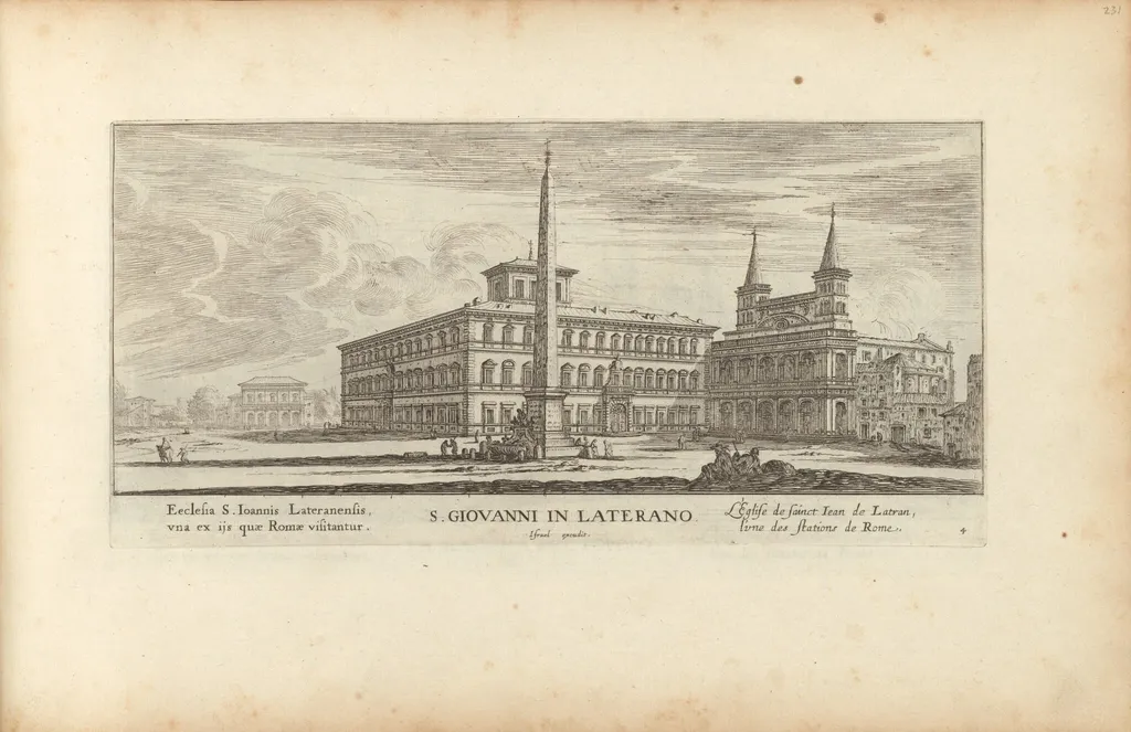 S. Giovanni in Laterano, by Israël Silvestre, ink, 1650