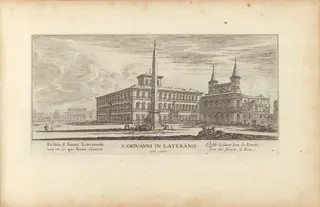 S. Giovanni in Laterano, by Israël Silvestre, ink, 1650