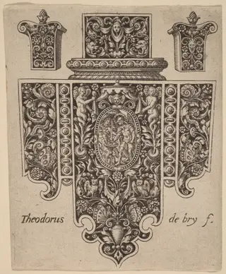 Ornament, by Theodor de Bry, ink, 1563