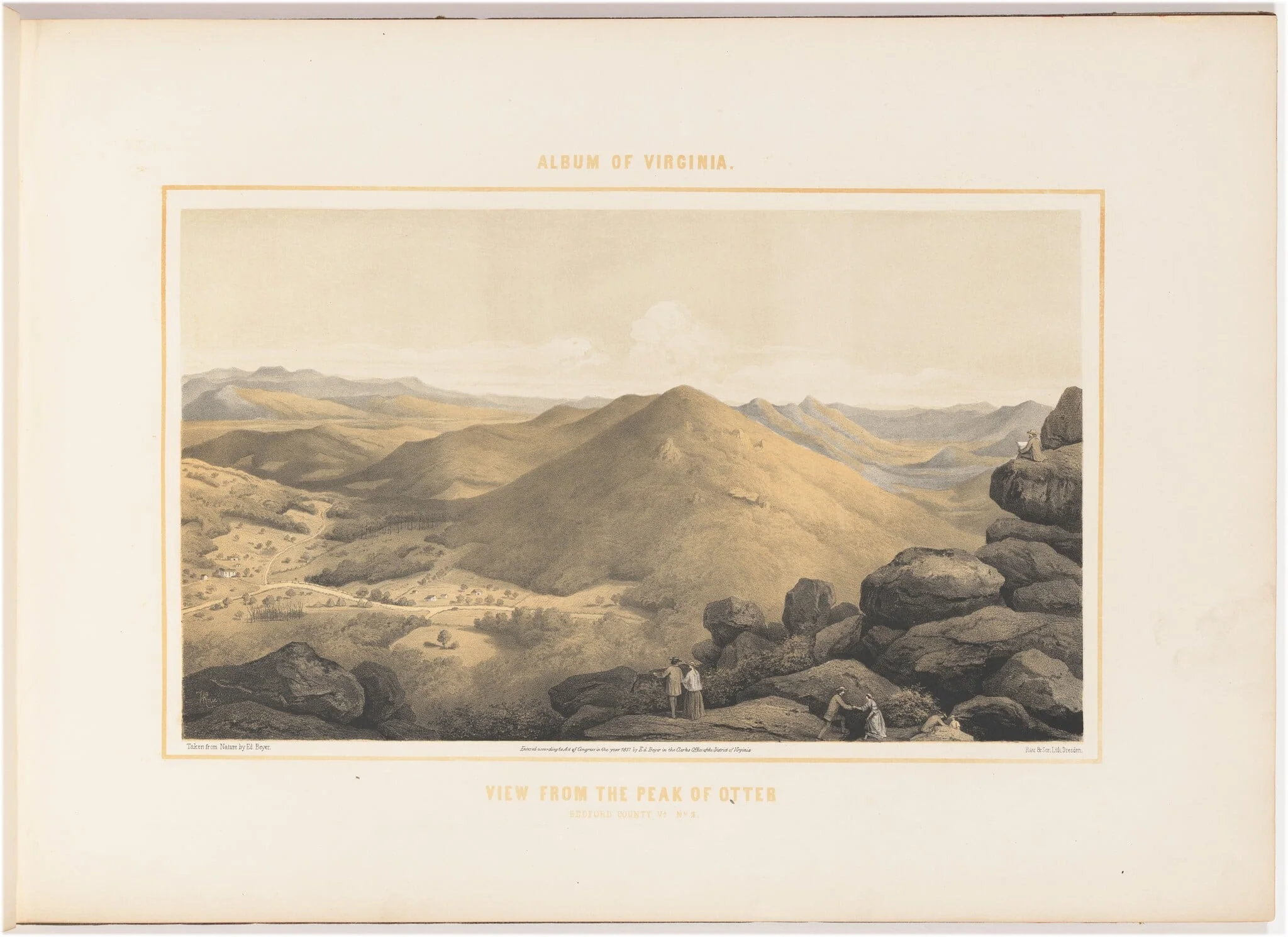 View from the Peak of Otter, No. 2, detail