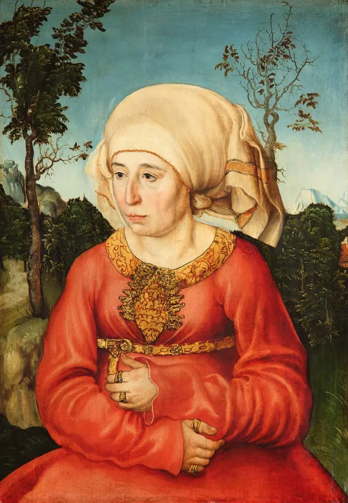 Portrait of the wife of a jurist, by Lucas Cranach the Elder, unspecified, 1503