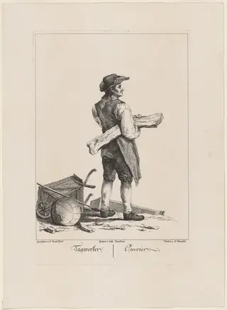 Tagwerker (Day Laborer), by Catherine Brandinn, ink, 1775