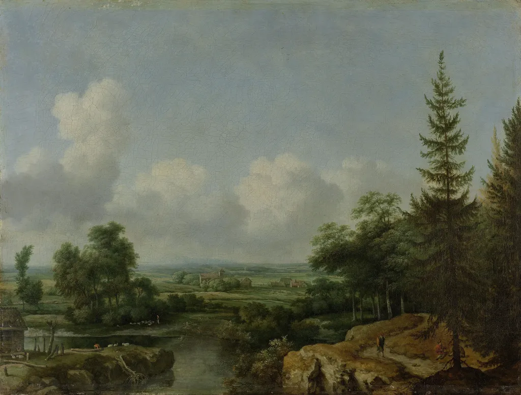 Swedish landscape, by Allart van Everdingen, oil, 1662