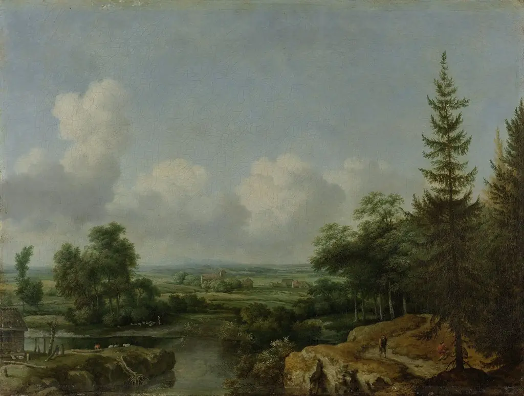 Swedish landscape, by Allart van Everdingen, oil, 1662