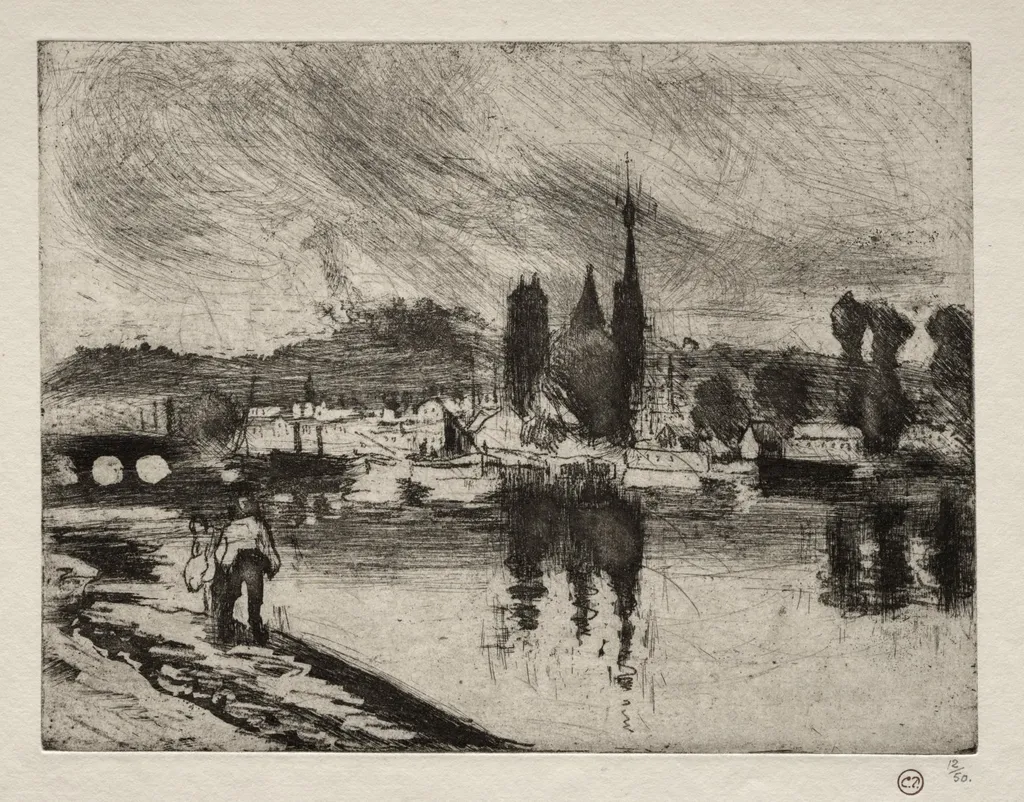 View of Rouen, by Camille Pissarro, 1884