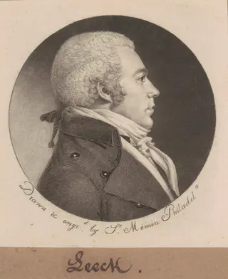 Leech, by Charles B. J. Févret de Saint-Mémin, ink, 1798