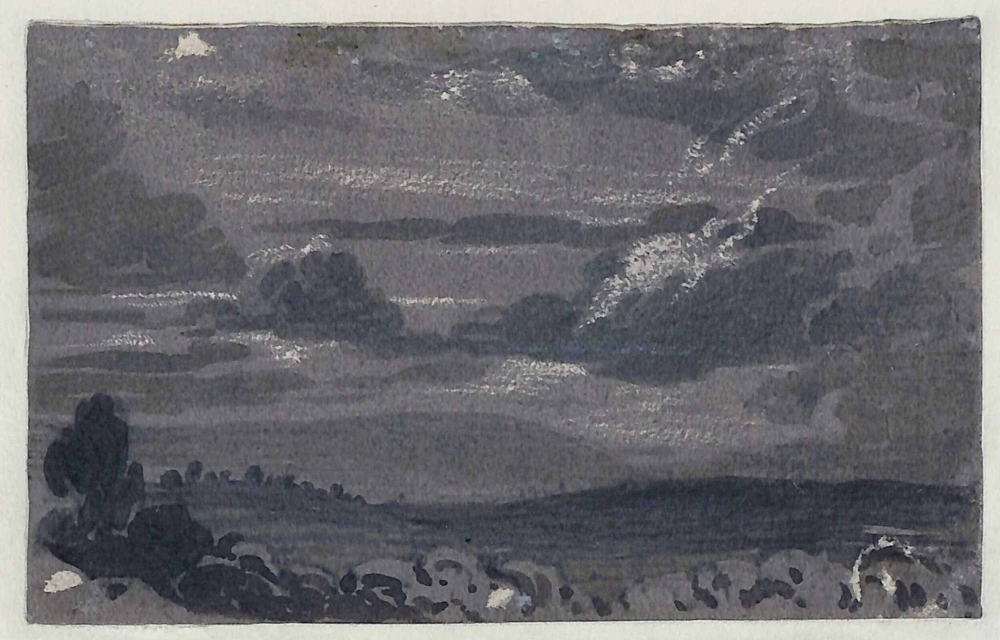 Study of a landscape with clouds, detail