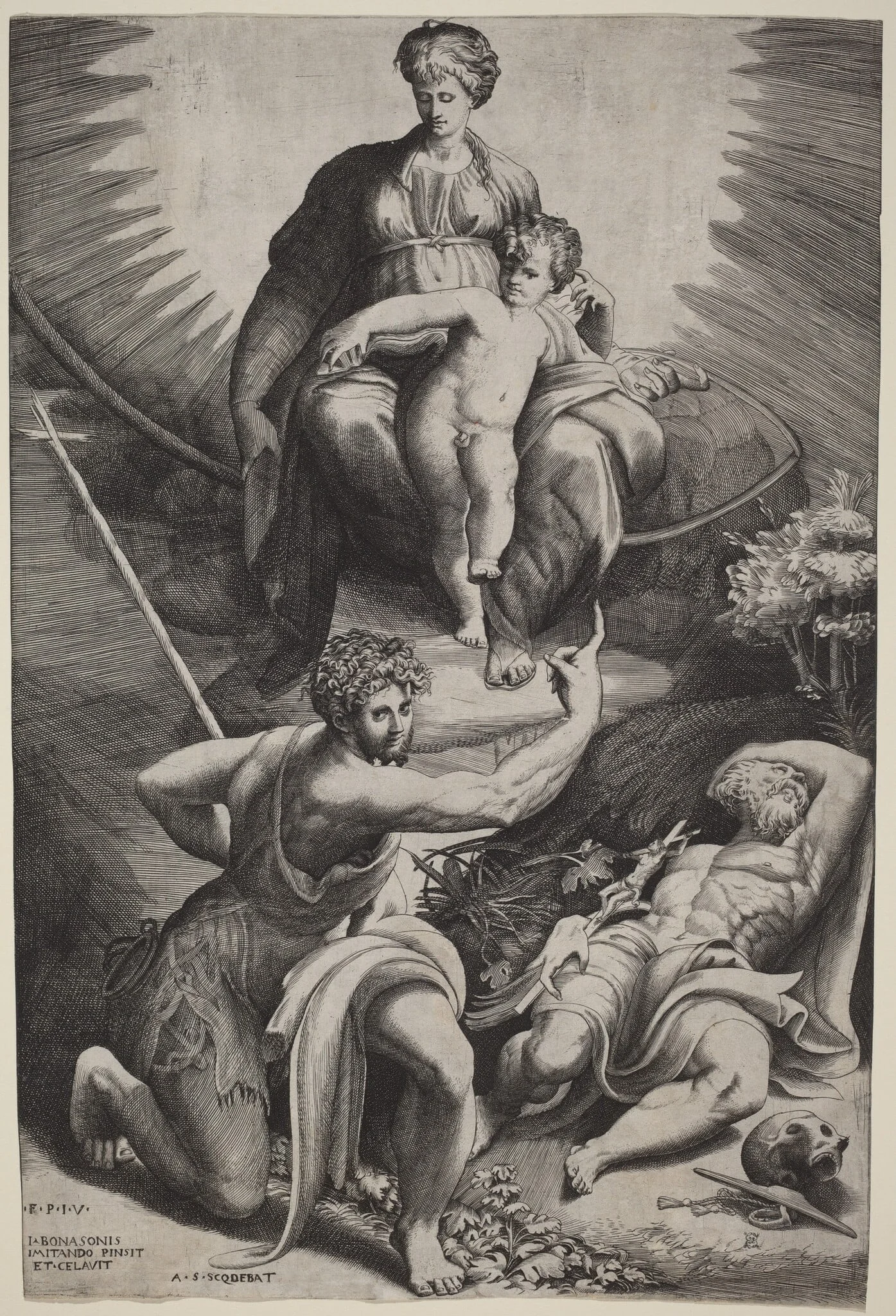The Vision of St. Jerome, detail
