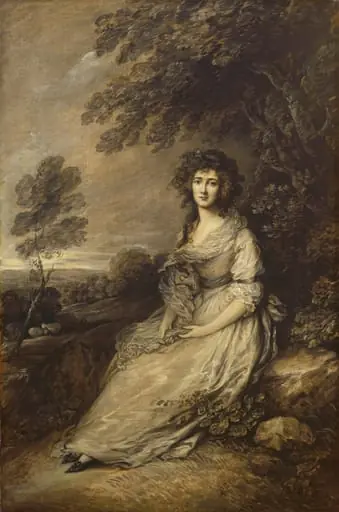 Mrs. Richard Brinsley Sheridan, by Gainsborough Dupont, oil, 1792