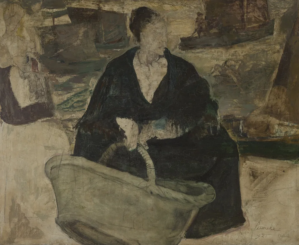 Fisherman's Wife, by Constant Permeke, gouache, 1920