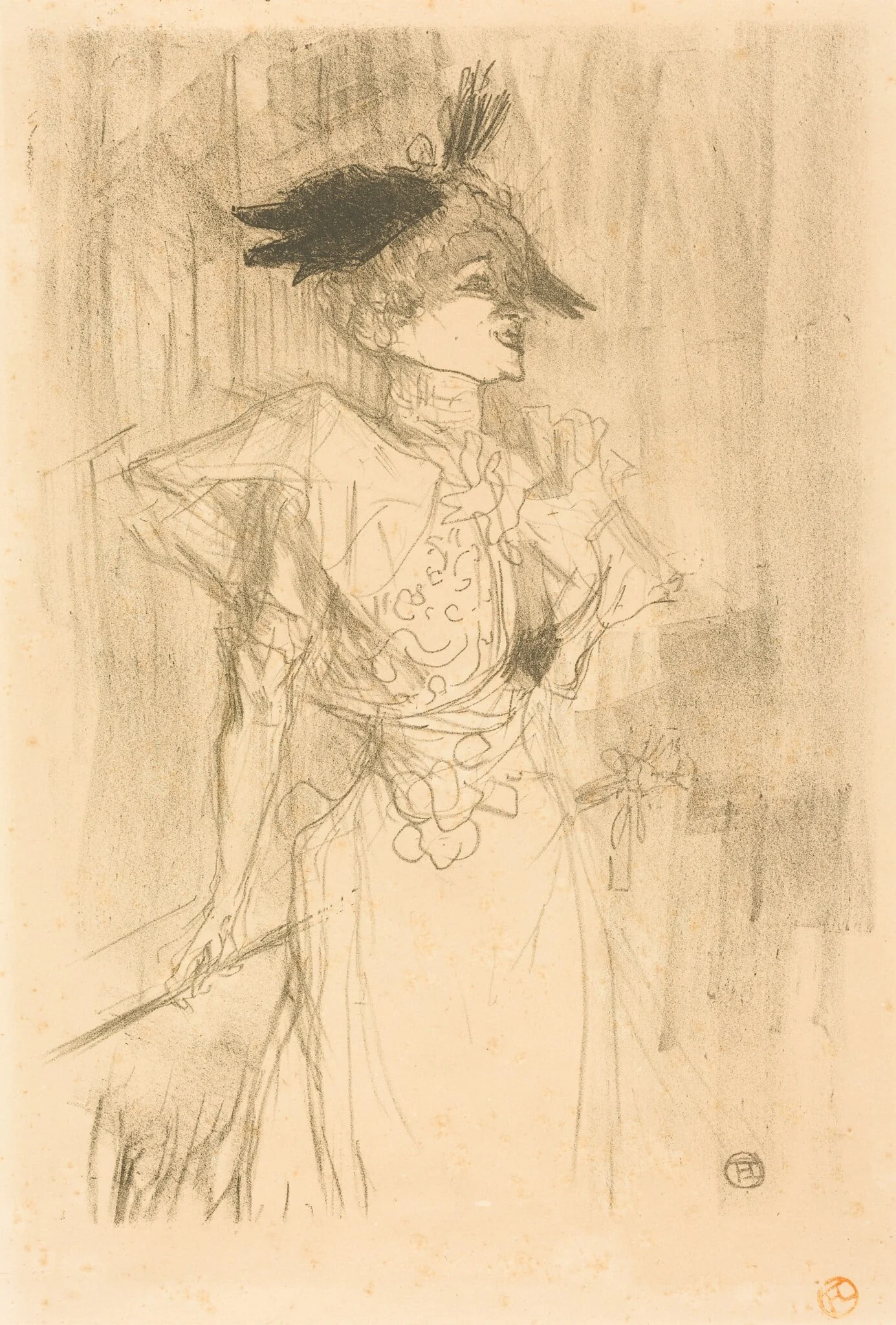 Mlle. Marcelle Lender, Standing (Mlle. Marcelle Lender, debout), detail