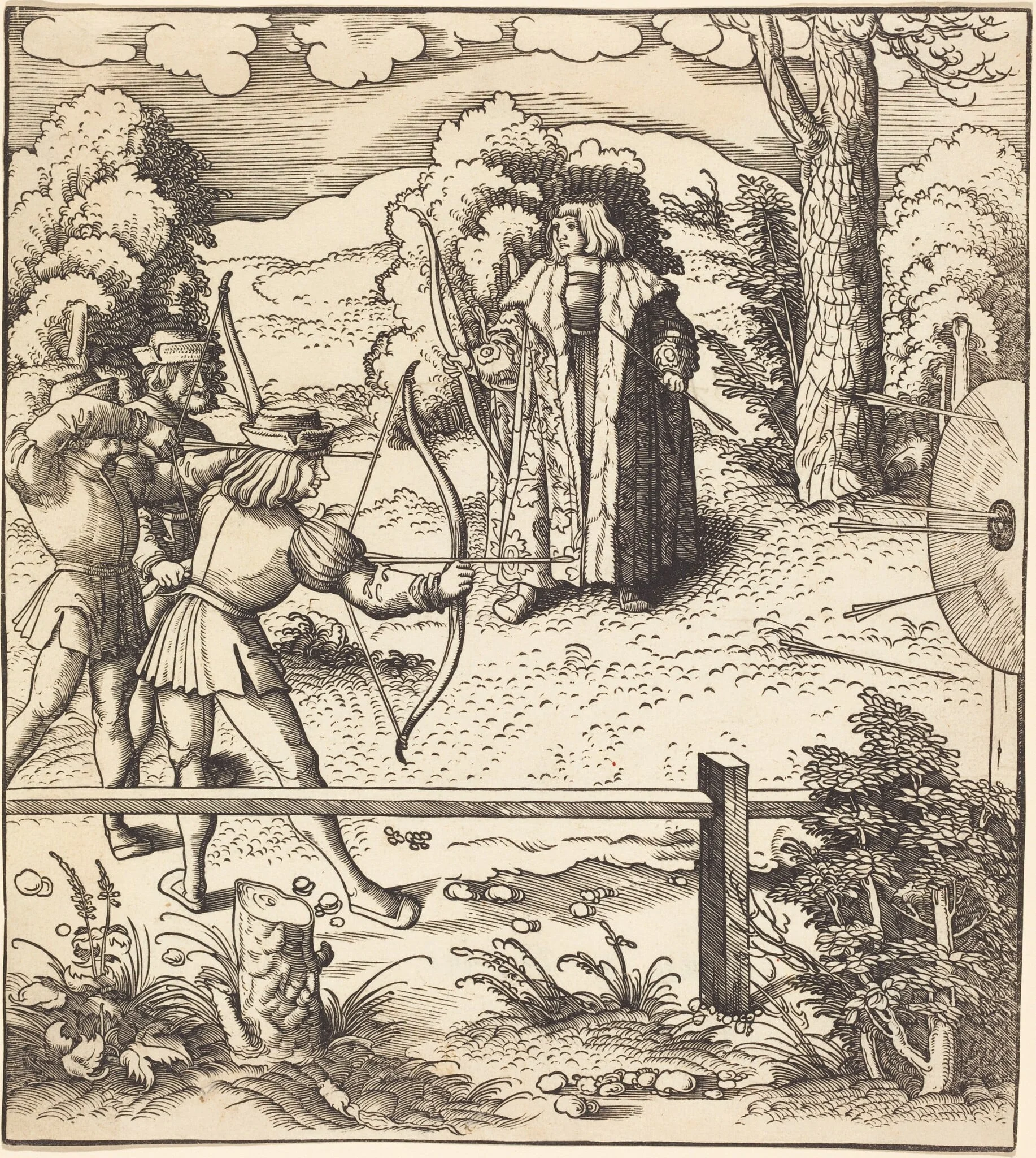 The Young White King at the Butts, detail