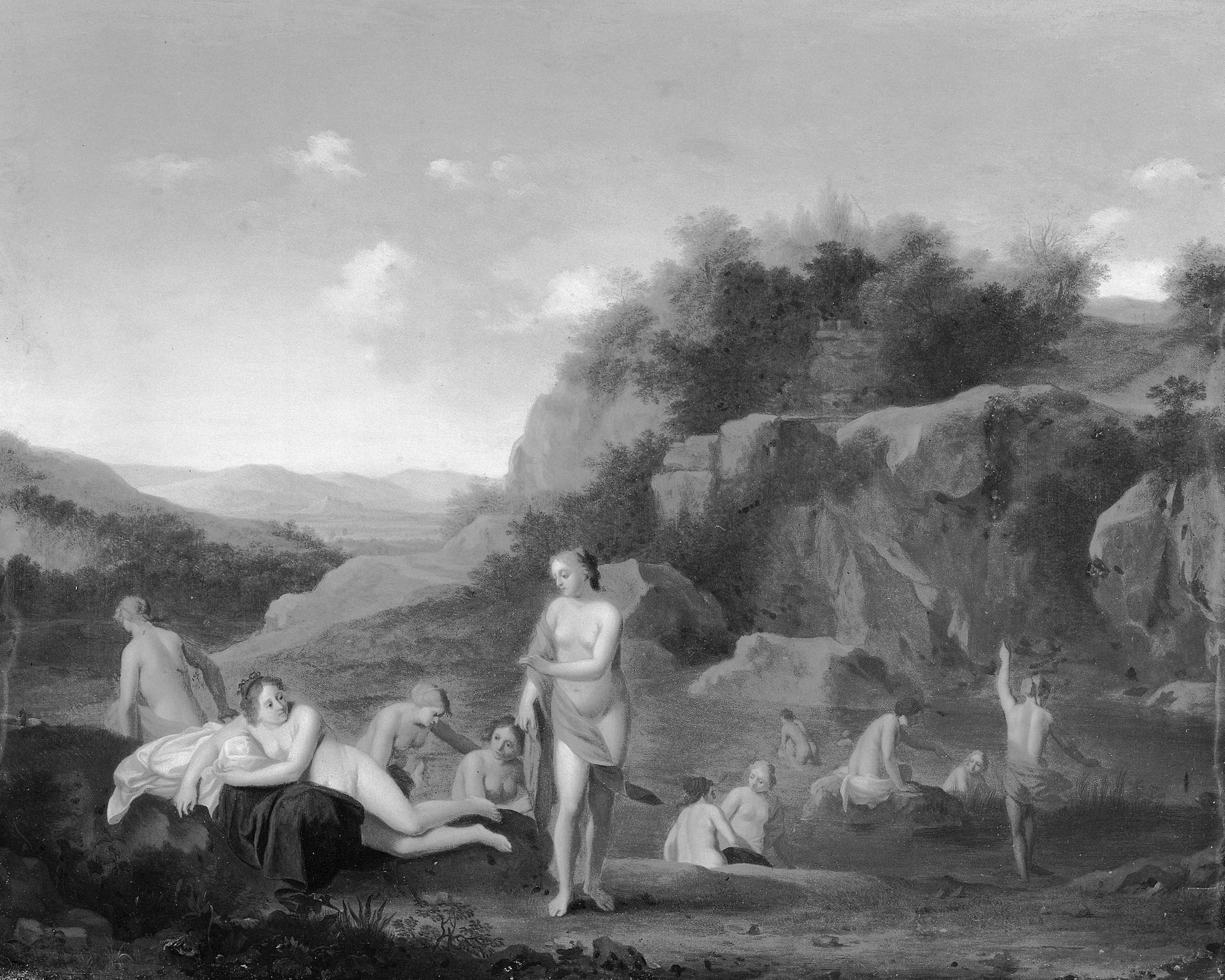 Nymphs Bathing, detail