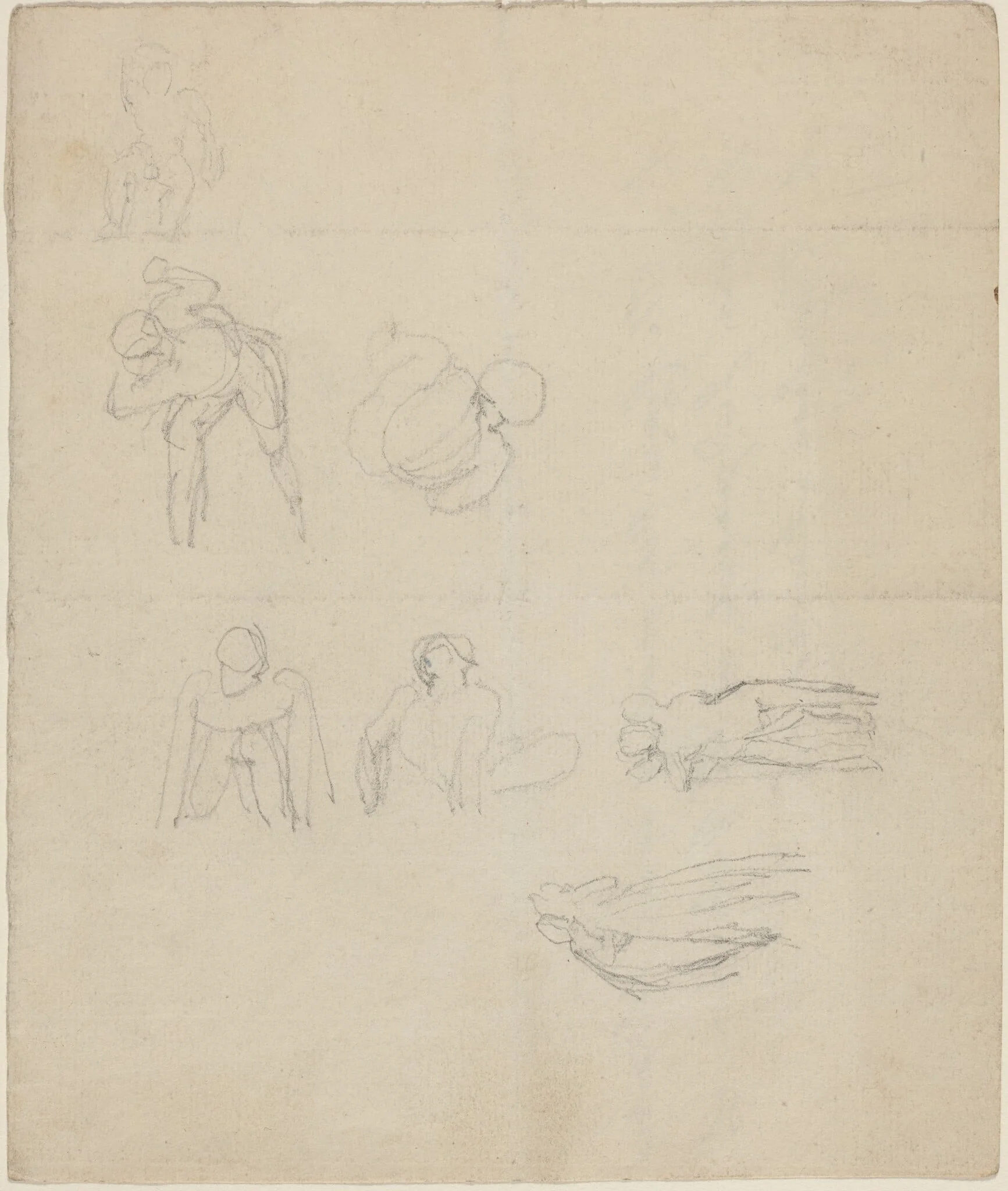 Sheet of Figures Studies, detail
