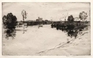 Cambuskenneth, Stirlingshire, Scotland, by David Young Cameron, 1904