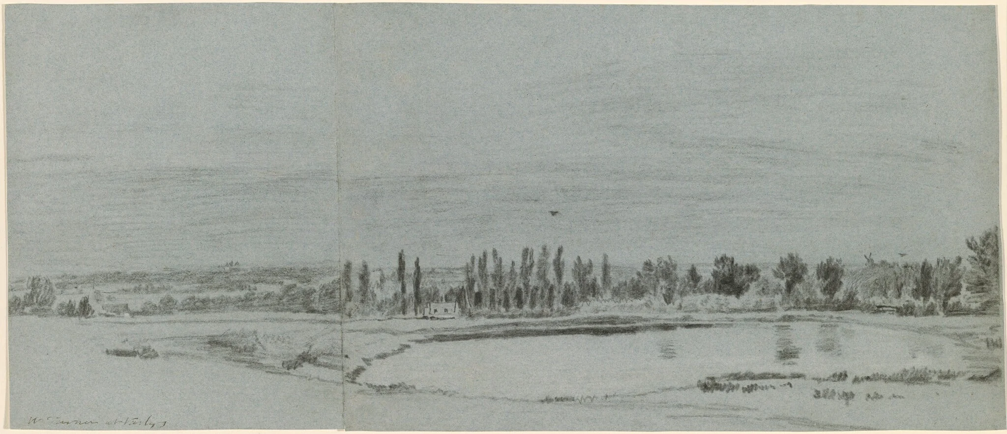 Extensive Landscape with a Pond, detail