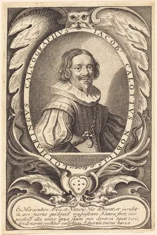 Jacques Callot, by Balthasar Moncornet, ink, 1634