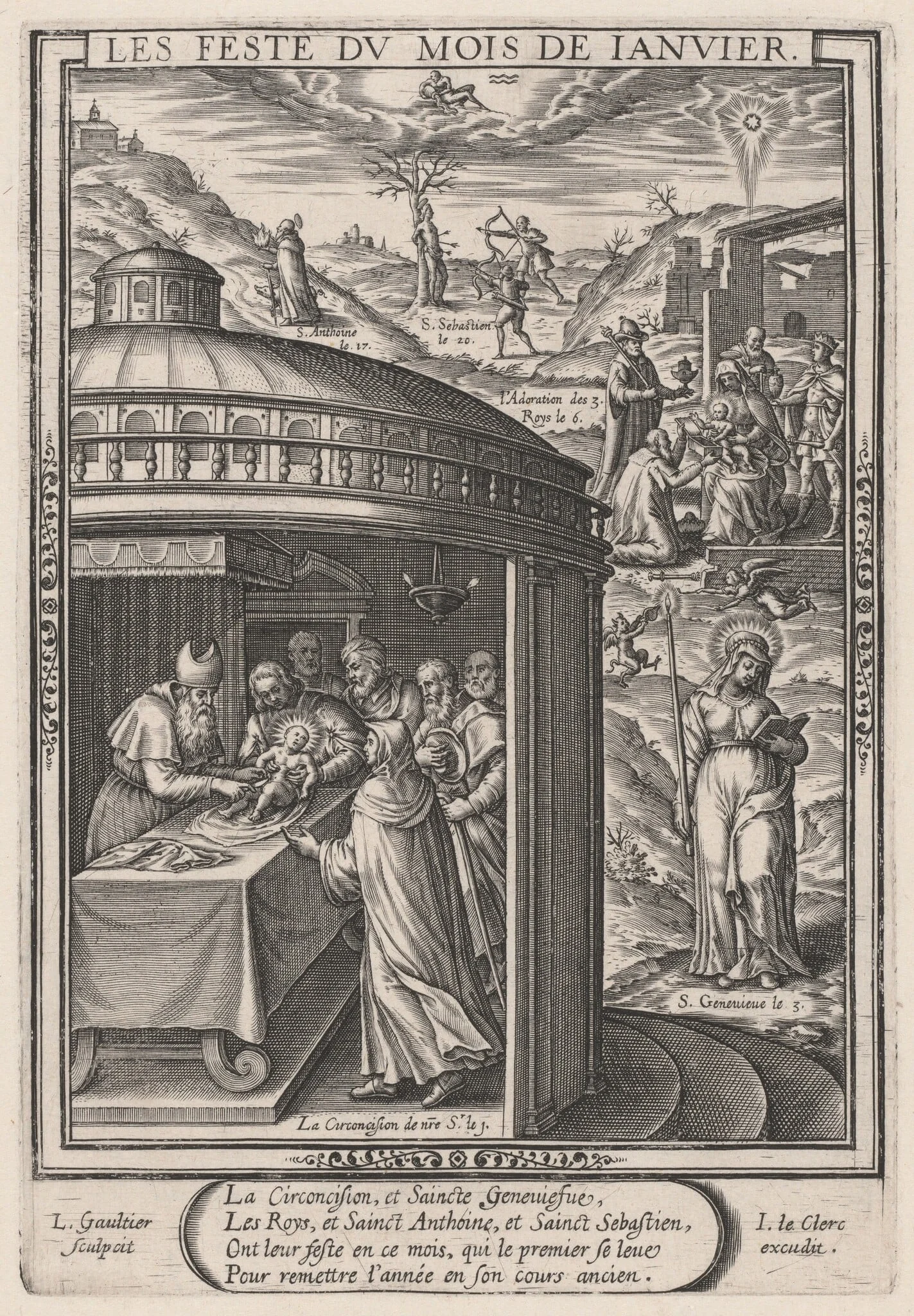 Les Feste du mois de Janvier (January: the Circumcision), detail