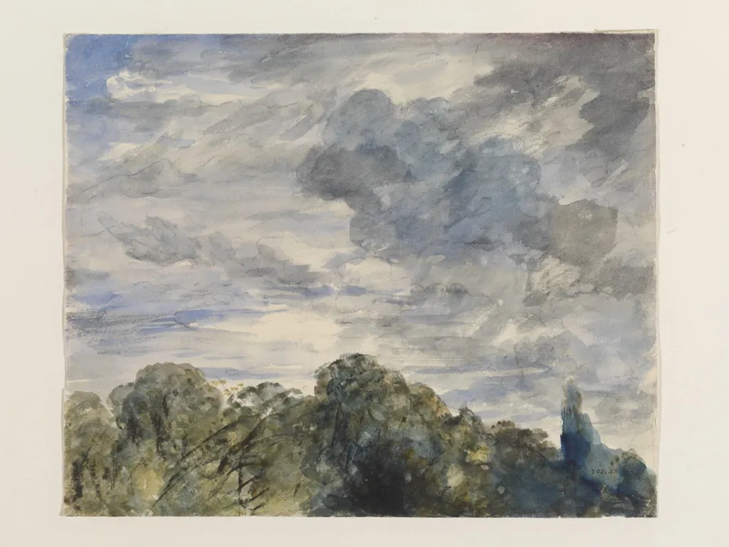 Study of sky effect, by John Constable, watercolor, 18