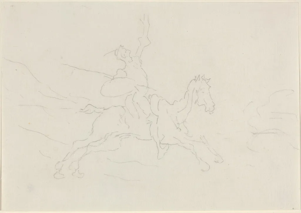 Don Quixote, by Honoré Daumier, crayon, 1844