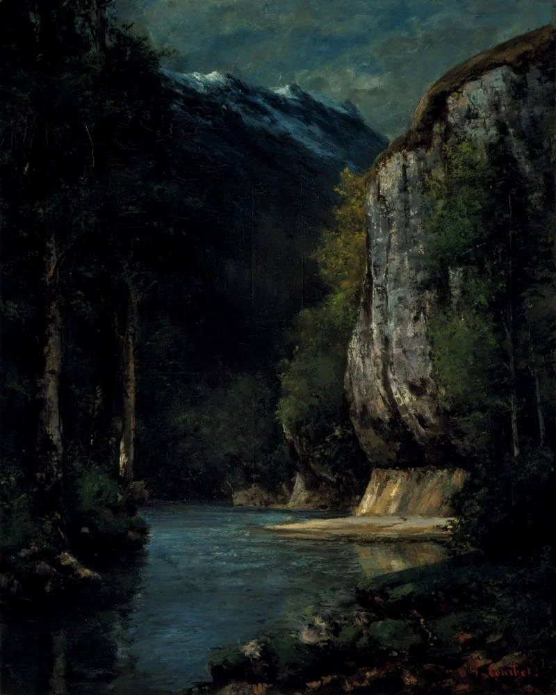 A River in a Mountain Gorge, detail