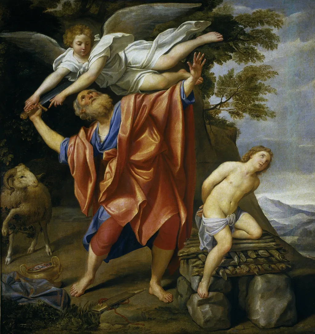 The Sacrifice of Abraham, by Domenichino, oil, 1627