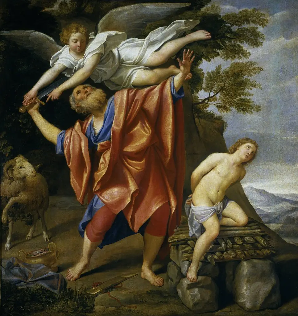 The Sacrifice of Abraham, by Domenichino, oil, 1627
