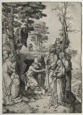 The Raising of Lazarus, by Lucas van Leyden, 1508