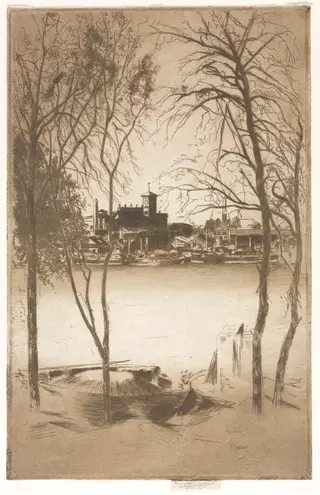 Laburnums and Battersea, by Theodore Roussel, 1894